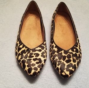 Vionic leopard calf hair flats